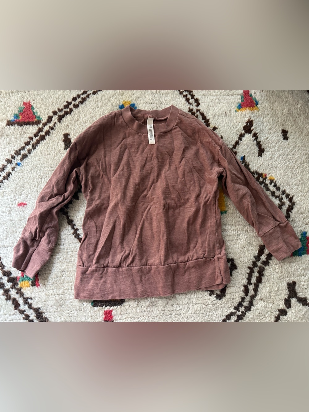 Childhoods Clothing slub boxy sweatshirt in Clove, 3T